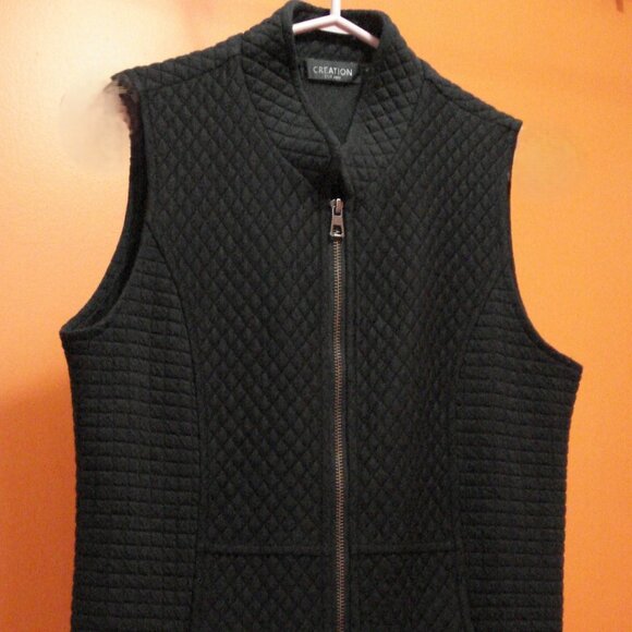 Women's Casual Zip Up Vest Jacket. Black. - Picture 3 of 7